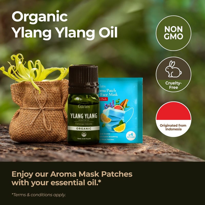 Gya Labs Organic Ylang Ylang Essential Oil - 0.34 Fl Oz - for Skin, Hair, Diffuser, Aromatherapy, DIY Candle Making Scents - Image 2